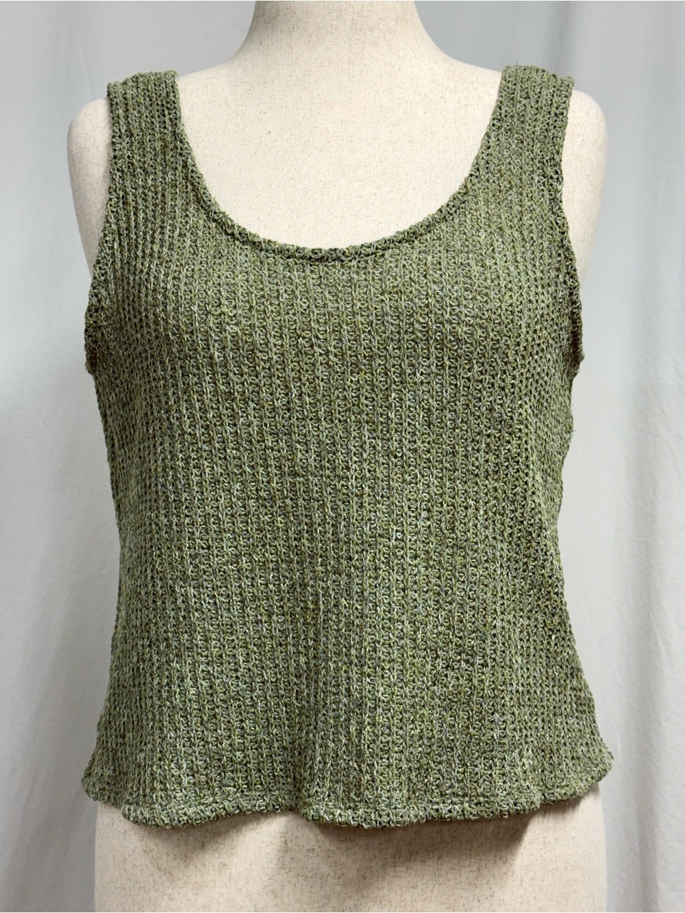 Sadie & Sage Olive Knit Scoop Tank Top